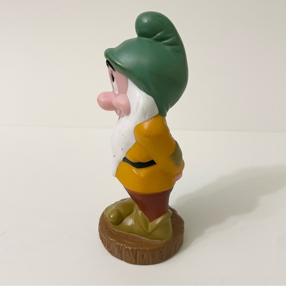 VTG Disney Snow White & Seven Dwarfs Bashful 5" Rubber/Plastic Figure - Picture 2 of 11